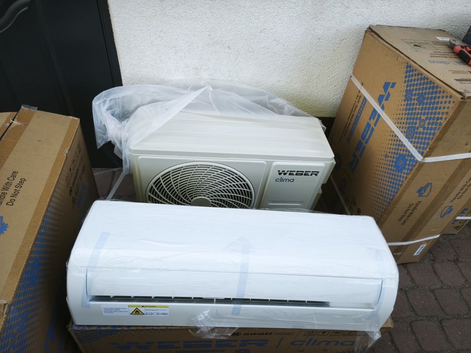 Klimatyzacja zestaw 3,5 kw Weber wifi 4 szt nowe