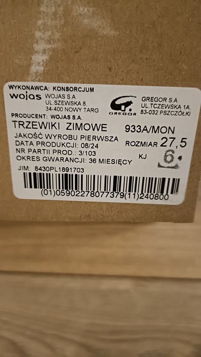 Buty zimowe r. 43 MON