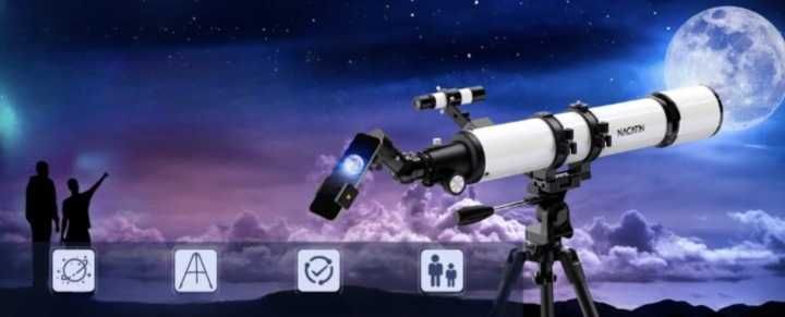 Teleskop astronomiczny Nacatin 90/800 statyw dla początkujących