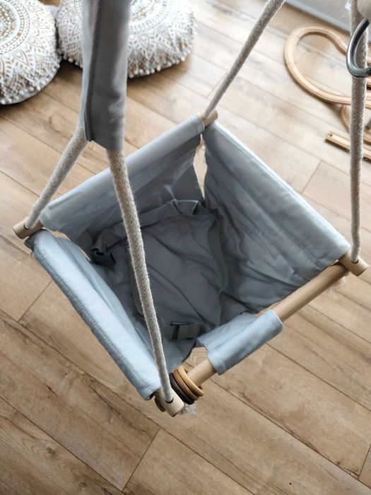 Hustawka szara dla dzieci drewniana boho