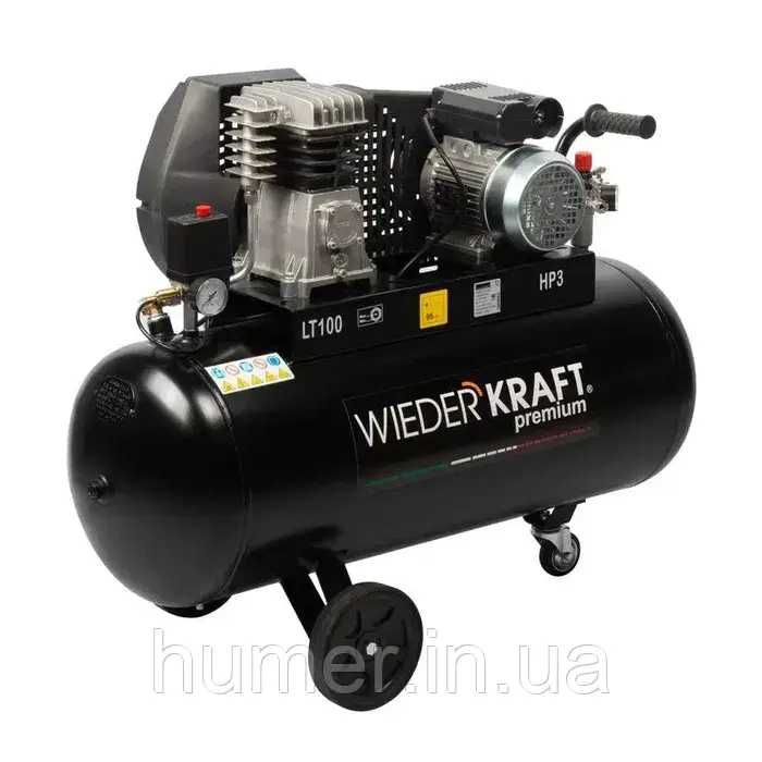 Компресор WIEDERKRAFT WDK-91040 100 л, 360 л/мин, 2100 Вт
