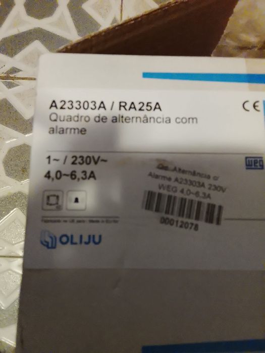 Quadro de alternancia com alarme