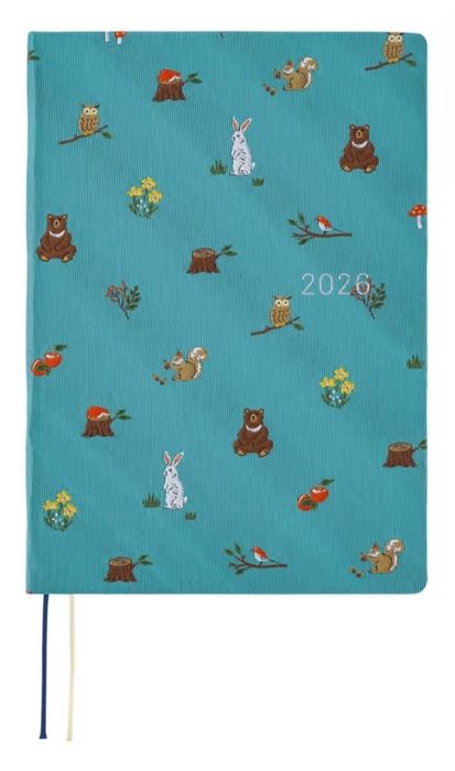 Hobonichi Techo A5 Planer 2026 Bow & Tie: V lese – Angielski, Styczeń