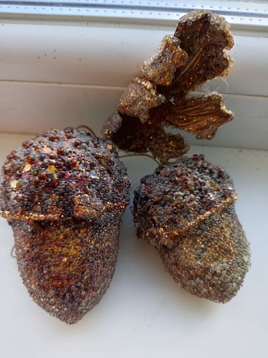 Новогоднее украшение жёлуди периода СССР