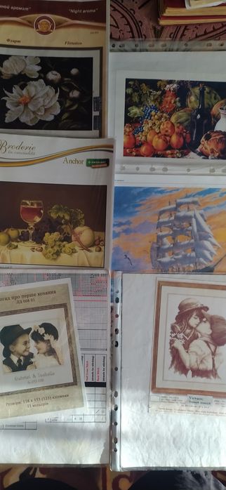 Книжки, журнали, схеми для в'язання,  у тч крючком, вишивання.