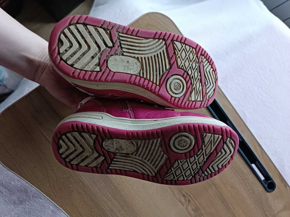 Dziecięce dziewczęce zimowe skórzane botki Buty Hasby 2222A