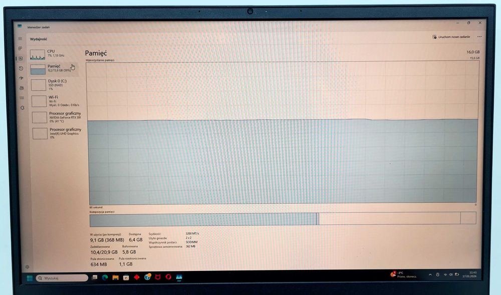 LAPTOP HP OMEN 17-CK0323NW i7 16/512gb