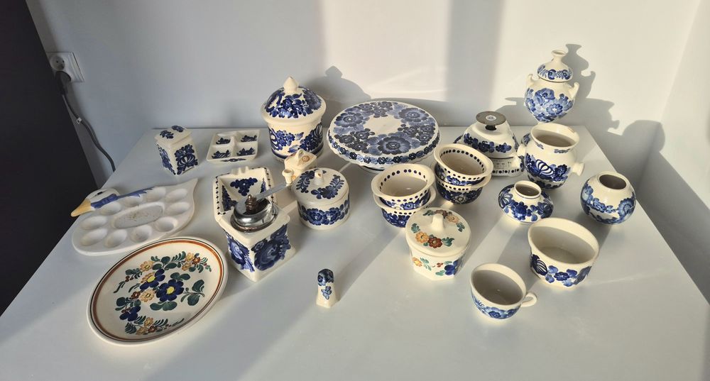 Ozdobny talerz Fajans Włocławek – sygnowany, ręcznie malowany