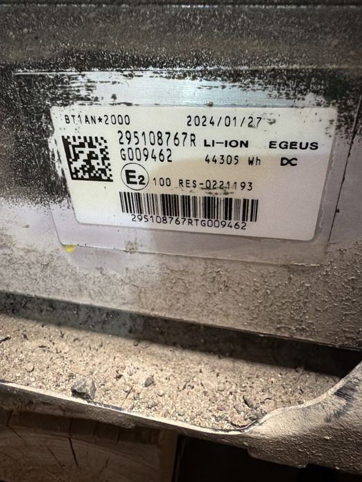 Bateria trakcyjna akumulator renault kangoo IV 2024r elektryczne 44kw