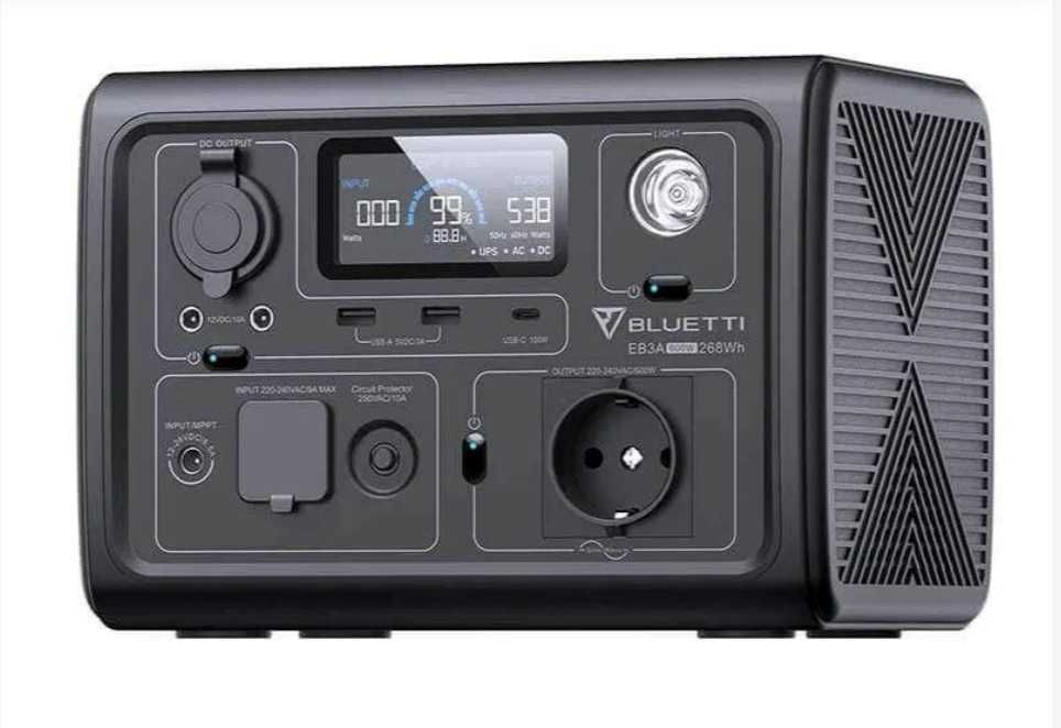 Зарядна станція Bluetti EB3A 600W 268Wh з функцією джерела безперебійного живлення (ДБЖ)