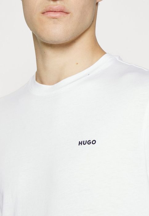 Koszulka z długim rękawem biała z logo Hugo S