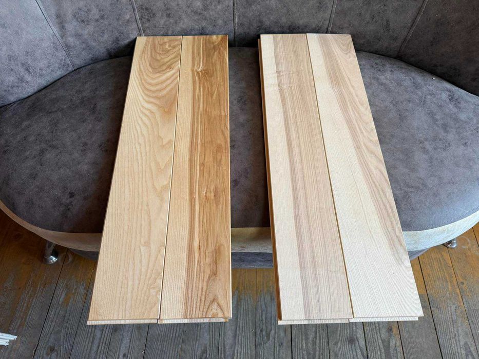 Паркетна підлога з ясеня, стругані пиломатеріали, дошка