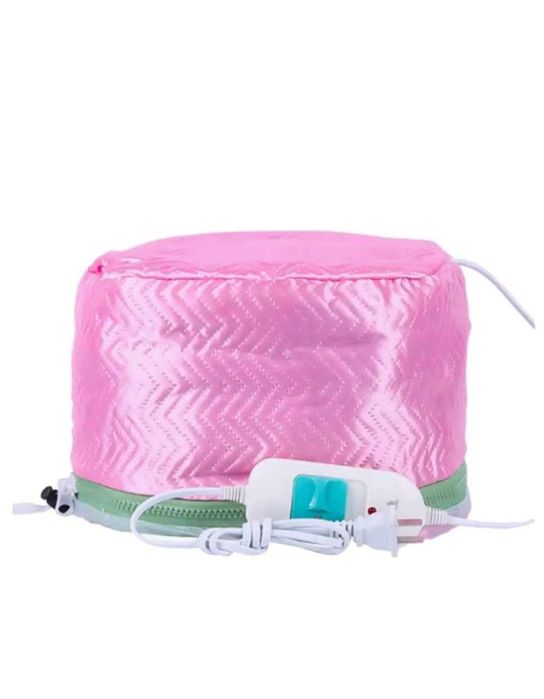Електрична термошапка Pink Thermal Cap салонна шапка сушарка для масок, фарбування, процедур, відновлення, сушіння та лікування волосся вдома