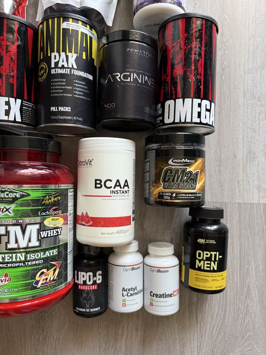 Спортивне харчування Animal Pak, AMIX, Optimum Nutrition, GymBeam, XTEND, MST, Nutrend Протеїн, Креатин, Вітаміни, Передтренувальні комплекси