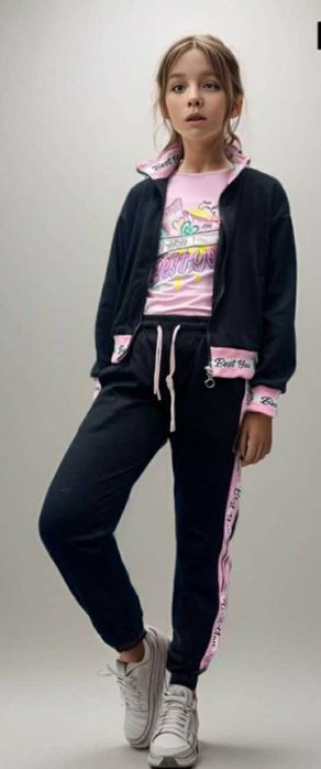 Nowy 3 cz dres dla dziewczynki 134 cm