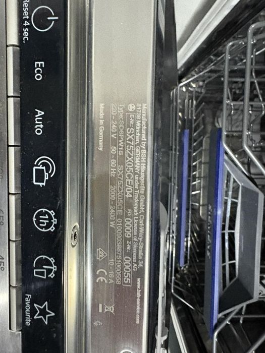 Вбудована посудомийна машина Siemens SN66M034EU, ( А120106 )