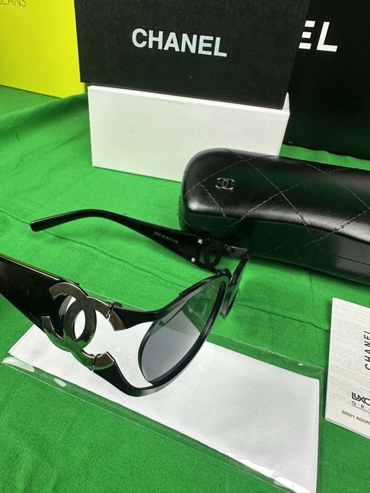 Okulary przeciwsłoneczne damskie Chanel Komplet Etui Box Nowe