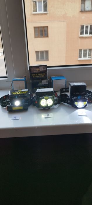 Нові Акамуляторні Налобні Ліхтарі Smiling Shark LED light.(РІЗНІ ВАРІАНТИ)