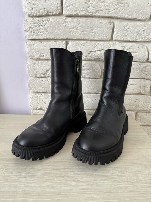 зимові чоботи, черевики з натуральної шкіри