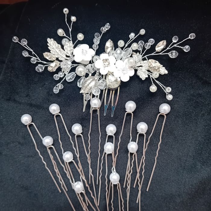 Komplet ozdób ślubnych do wlosow