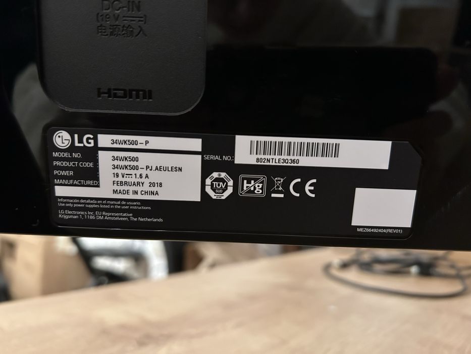Monitor LG 34 Full HD 34WK500