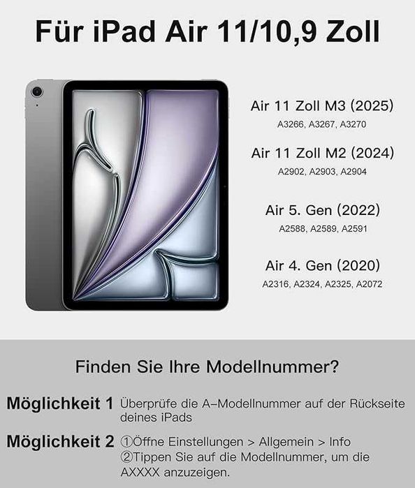 Etui z klawiaturą do iPad Air 11" (M3/M2) iPad Air 5 4 22/20r 10,9"