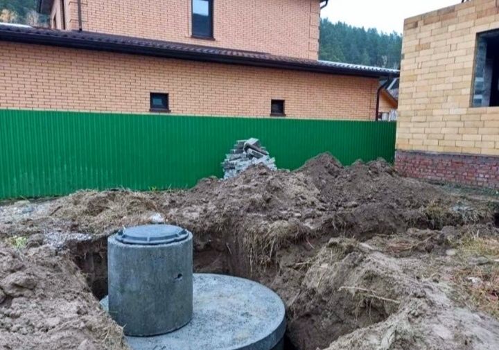 Каналізація, септик під ключ, копка вигрібної ями 3-6-10-15 м3