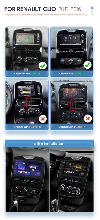 Radio nawigacja RENAULT CLIO 2012 ÷ 2016 android GPS Navi