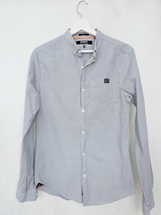Koszula męska S Superdry długi rękaw bawełna casual