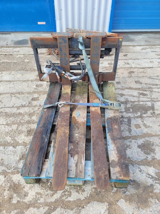 Paleciak widły do palet 120cm  hydrauliczny rozstaw łyżka krokodyl JCB