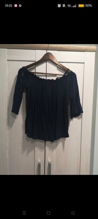 Orsay granatowa bluzka hiszpanka XS nowa
