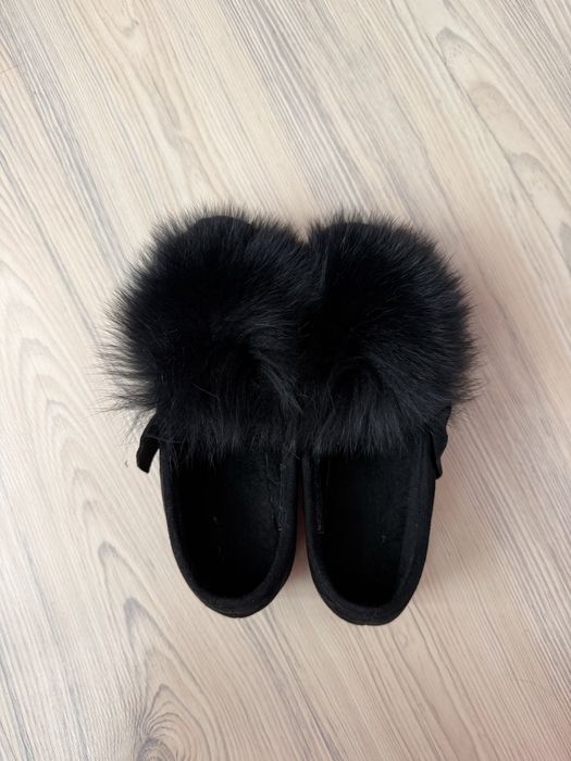 Теплі чобітки чорні з хутром 38 розмір