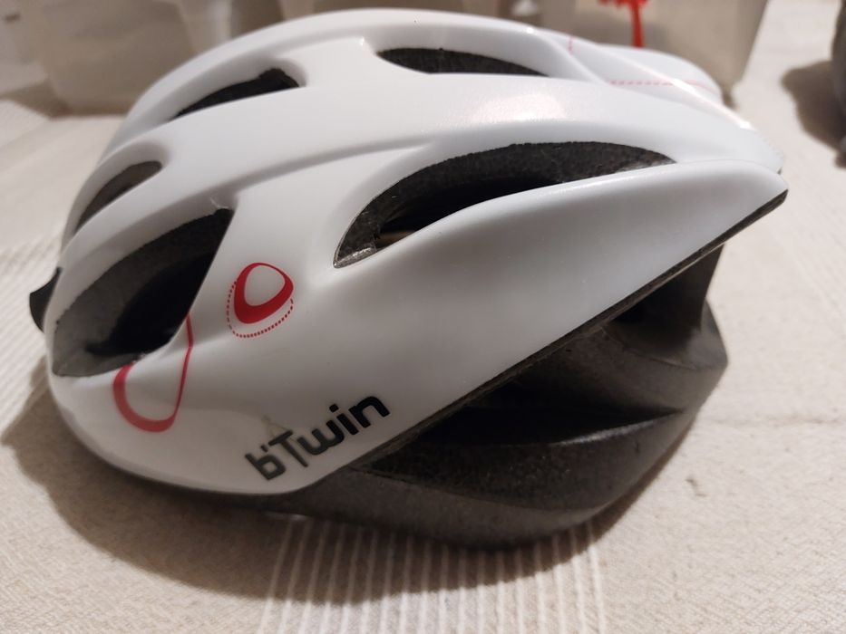 Capacete ciclismo Feminino Decathlon + luvas