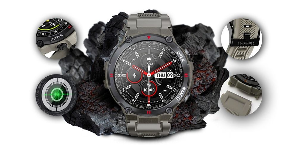 smartwatch giewont focus smartcall gw430-2 - stone