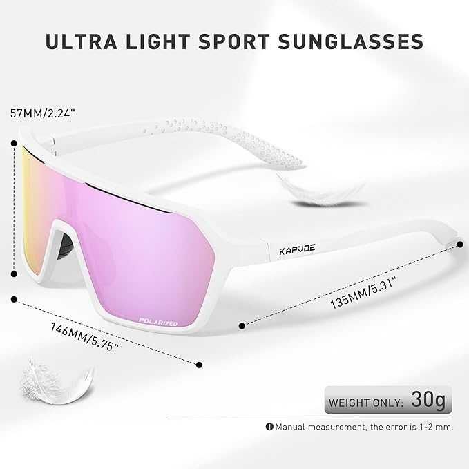 KAPVOE Okulary rowerowe z polaryzacją UV400