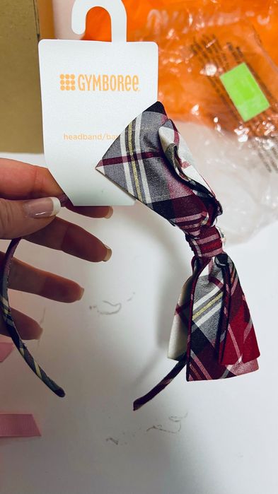 Świąteczna opaska do włosów Gymboree z USA kokarda na święta elegancka