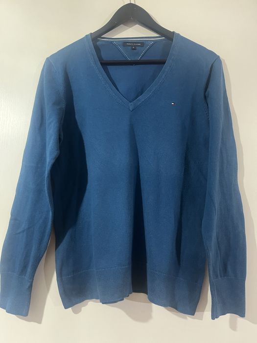 Bluzka sweterkowa z dekoltem w serek, Tommy Hilfiger