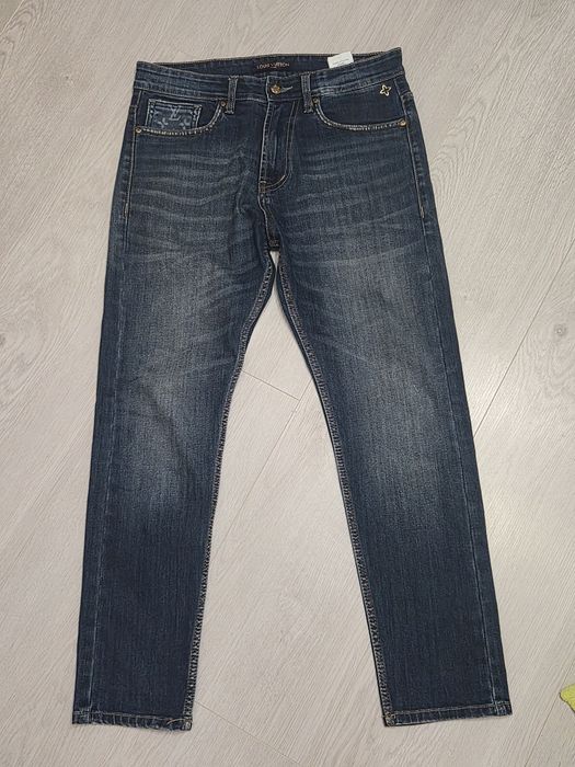 Louis Vuitton jeansy męskie logowana r.34
