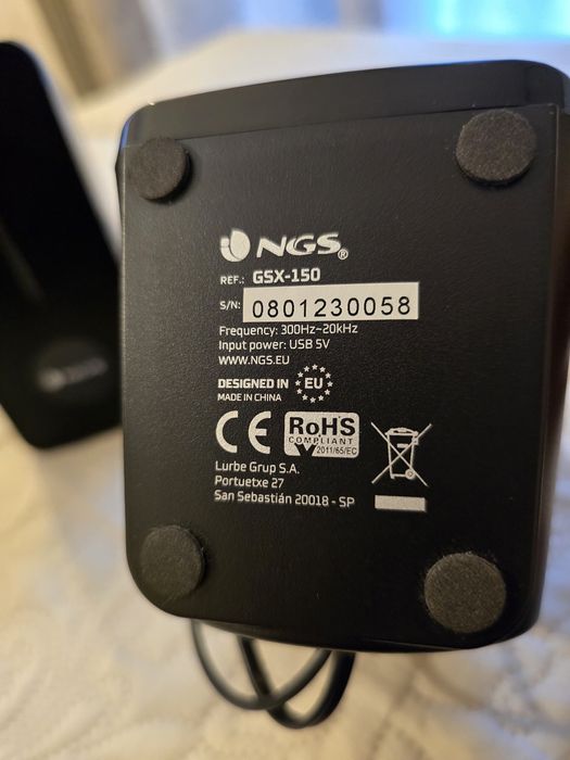 Colunas Gaming RGB NGS 12W  igual a NOVAS!