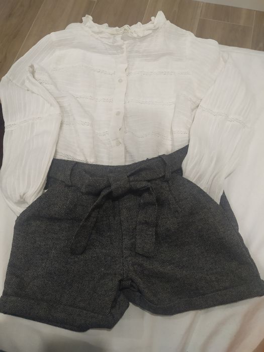 Shorts + white shirt