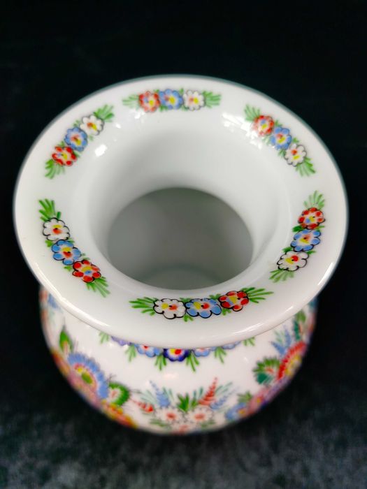 Cepelia Opole ręcznie malowany wazon kwiaty wzór ludowy