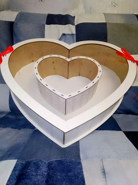 Подарочная коробка, подарункова велика, бокс подарунок серце