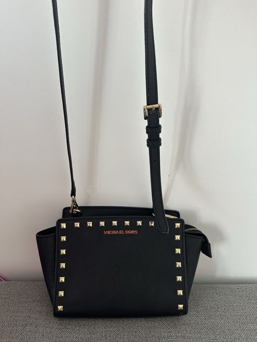 Czarna torebka Michael Kors z USA z ćwiekami