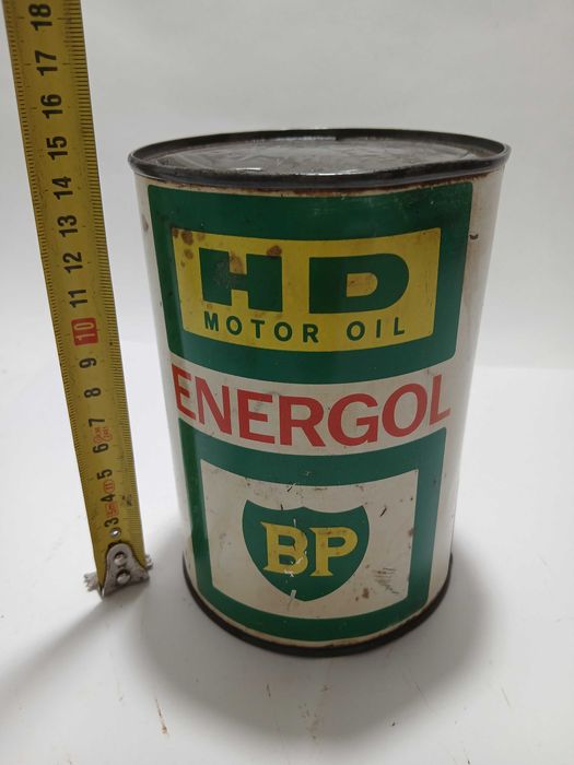 Antiga lata de oleo BP - HD motor oil Energol