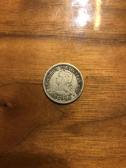 Moeda 10 centavos Angola. 1928.