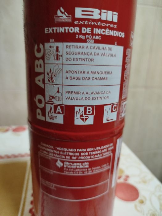 Extintore de pó ABC de 2kg
