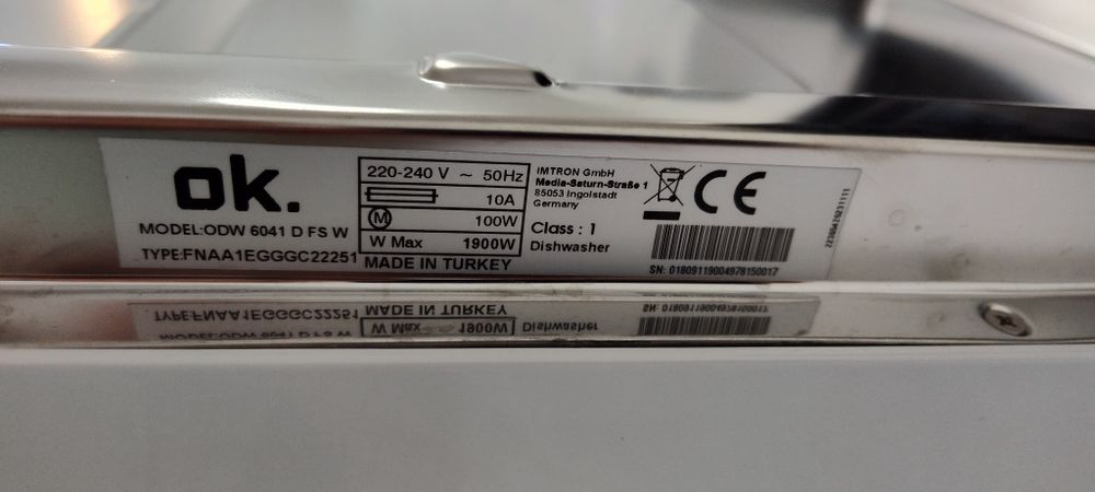 Nowa zmywarka uszkodzona