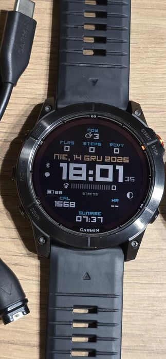 Garmin 7x Pro Solar 51mm, gwarancja 11.04 2027, stan bdb.