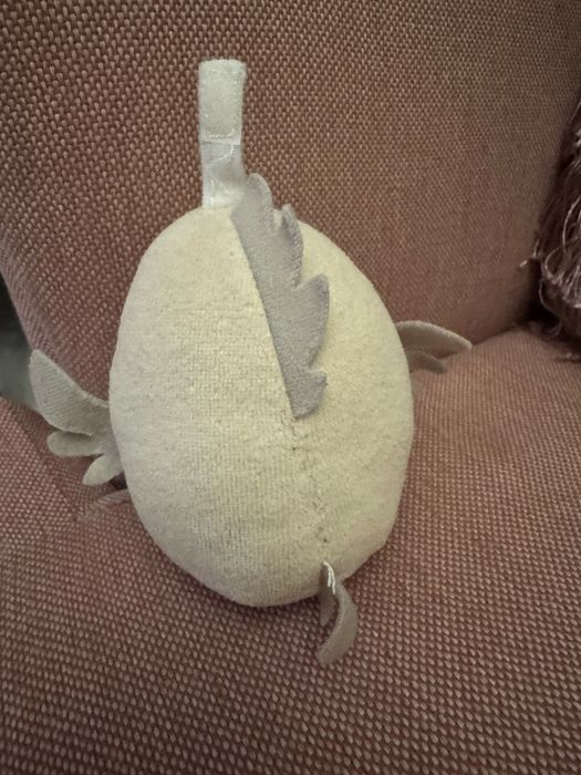 Szary ptak ptaszek wróbelek maskotka wysokość 10cm.
