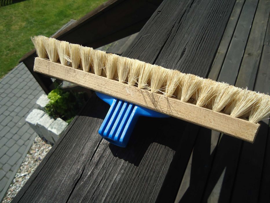 Szczota szczotka naturalne włosie do zamiatania sprzątania